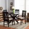 Baxton Studio Callie Sand Upholstered and Dark Brown Wood 5-Piece Dining Set 172-9733-10892 - alternate 6